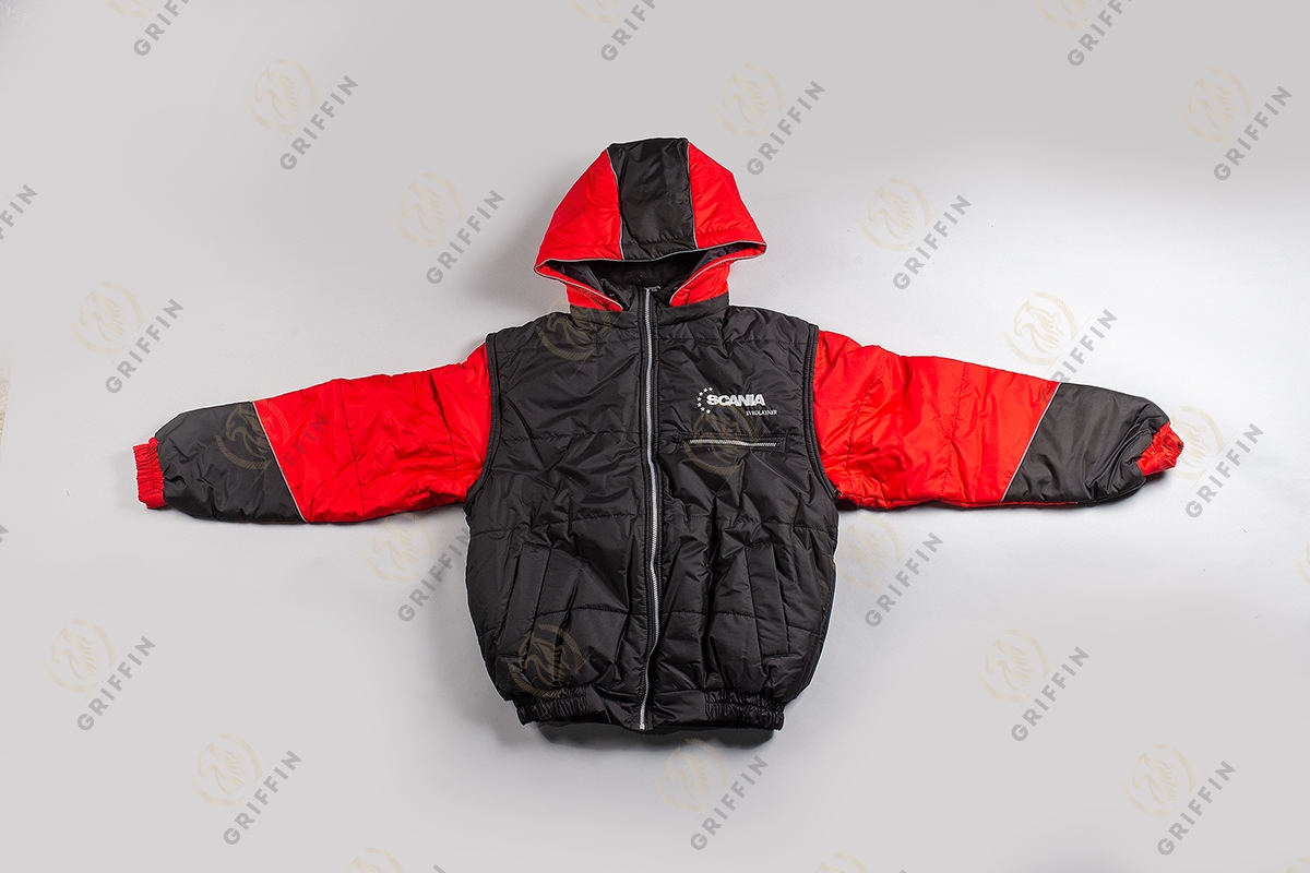 12661 Куртка мужская утепленная с логотипом Scania (54 р., красный)