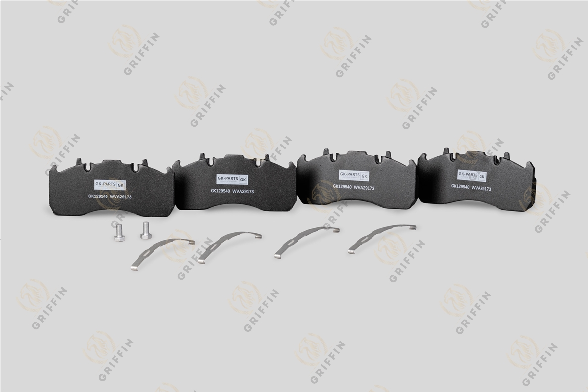 GK129540 Колодки тормозные WVA 29173/29272 216*98*29.2 Meritor Elsa 225-1 (с установочным комплектом)