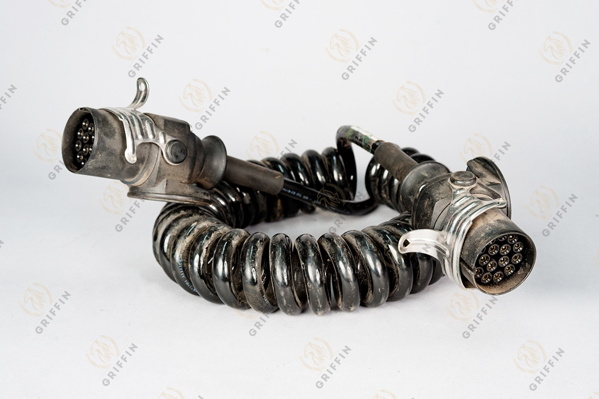 Спиральный кабель освещения прицепа 15 pin 24V L=5000мм (Б/У)