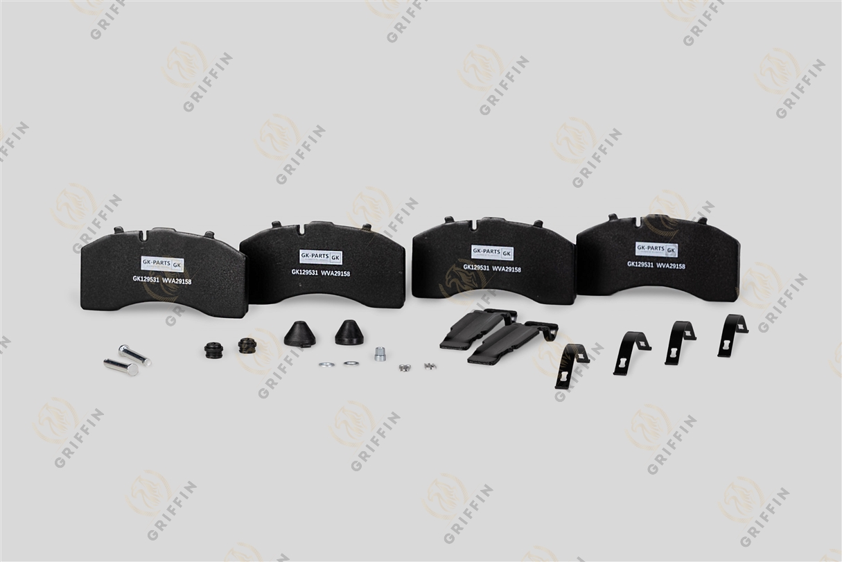 GK129531 Колодки тормозные WVA 29158 210.9*108.2*30 MB/SAF (с установочным комплектом)