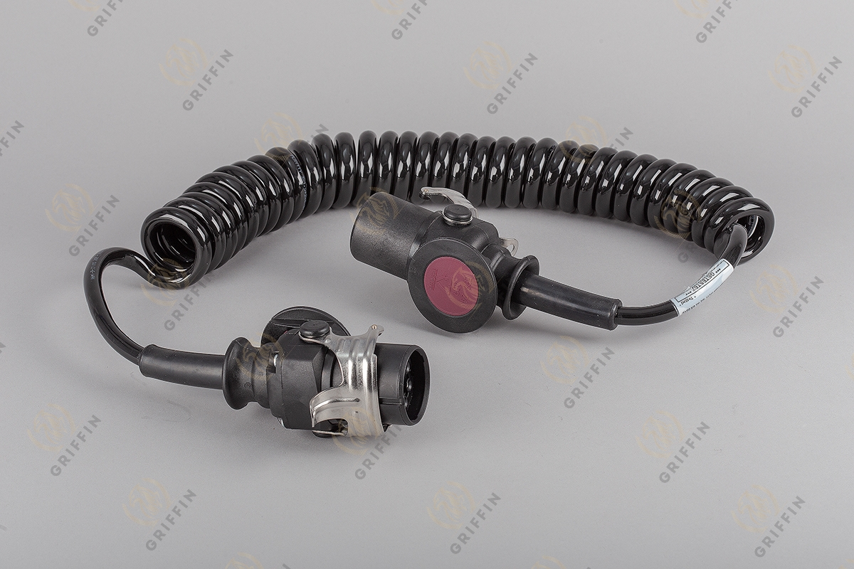 D10597 Спиральный кабель ABS прицепа 7 pin 24V L=4500мм