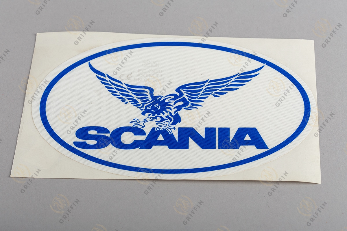 17192 Наклейка  "Scania" светоотражающая (овал) синий